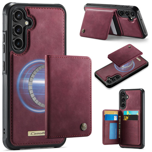 Samsung Galaxy A54 5G CaseMe Me80 Series Detachable Wallet Magnetic RFID Vegan Leather Phone Case - Red