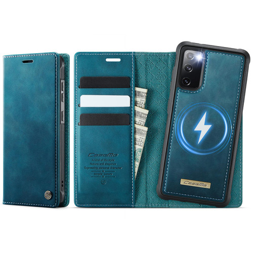 Samsung Galaxy S20 FE CaseMe C49 Magnetic RFID Blocking Detachable Wallet Leather Phone Case - Green
