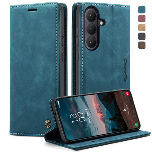 Samsung Galaxy S26+ 5G CaseMe 013 Multifunctional Horizontal Flip Leather Phone Case - Blue
