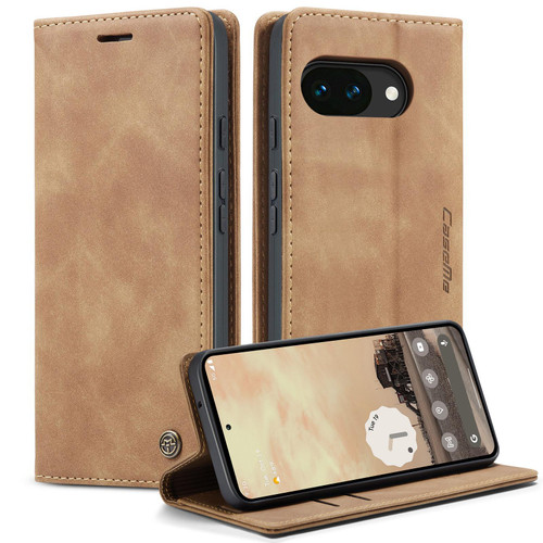 Google Pixel 10a CaseMe 013 Multifunctional Horizontal Flip Leather Phone Case - Brown