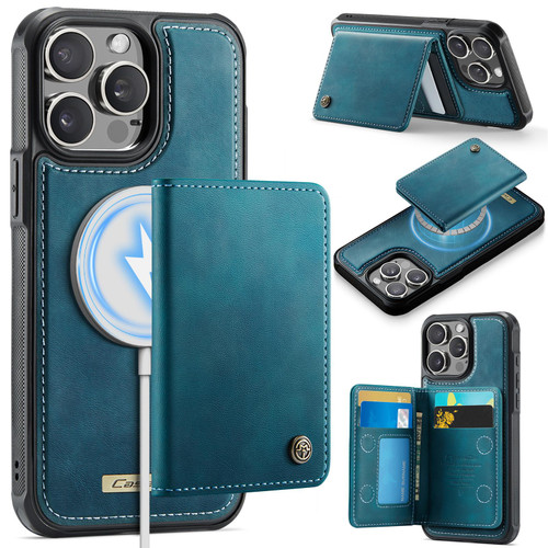iPhone 15 Pro CaseMe Me80 Series Detachable Wallet Magnetic RFID Vegan Leather Phone Case - Green