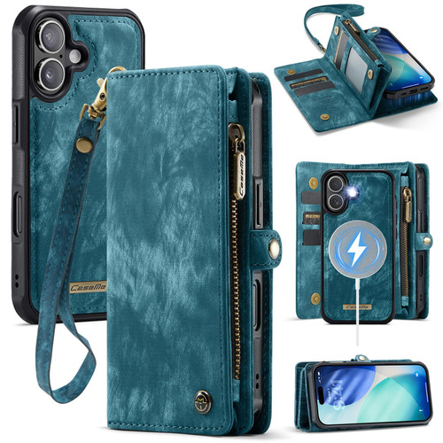iPhone 17 CaseMe 008 Detachable Multifunctional Leather Phone Case - Blue