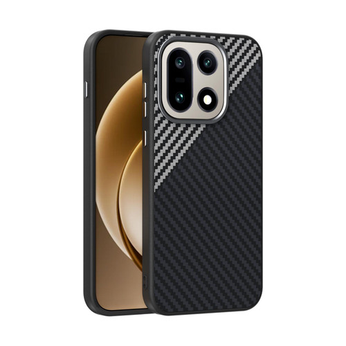 OnePlus 15 ABEEL C Carbon Fiber Series 6D Micro Relief MagSafe Phone Case - Black Grey