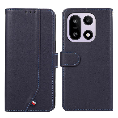 OnePlus 15 ABEEL Delicate Texture Splicing RFID Leather Phone Case - Blue