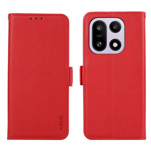 OnePlus 15 ABEEL Side-Magnetic Litchi Pattern Leather RFID Phone