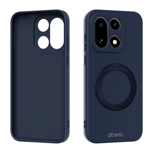 OnePlus 15 ABEEL Skin-friendly Feel Magnetic Liquid Silicone Phone Case with Holder - Blue