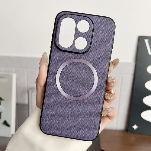OnePlus 15 CD Magsafe Magnetic Cloth Texture Phone Case - Purple