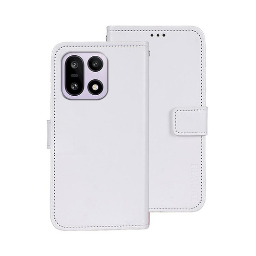 OnePlus 15 idewei Crazy Horse Texture Leather Phone Case - White