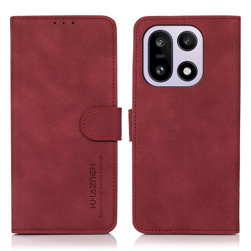 OnePlus 15 KHAZNEH Matte Texture Leather Phone Case - Red