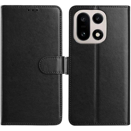 OnePlus 15 Lambskin 8-card Slot Leather Phone Case - Black