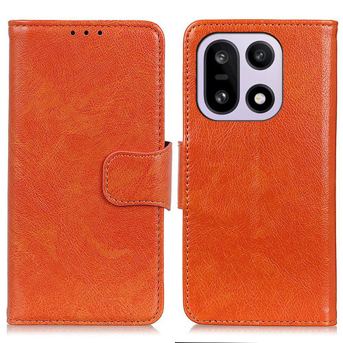 OnePlus 15 Nappa Texture Leather Phone Case - Orange