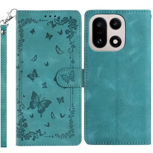 OnePlus 15 Secret Garden Butterfly Pattern Leather Phone Case - Green
