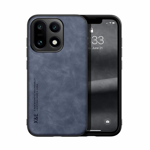 OnePlus 15 Skin Feel Magnetic Leather Back Phone Case - Blue