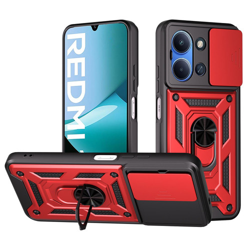 OnePlus 15 Sliding Camera Cover Design TPU+PC Phone Case - Red