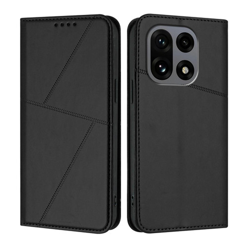 OnePlus 15 Strong Magnetic Frosted Flip Leather Phone Case - Black