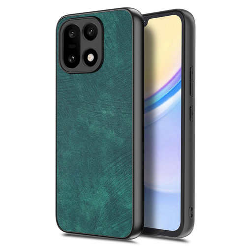 OnePlus 15 Vintage Leather PC Back Cover Phone Case - Green