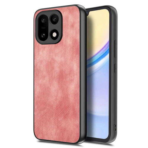 OnePlus 15 Vintage Leather PC Back Cover Phone Case - Pink