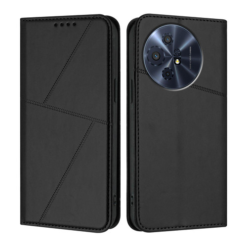 TCL 50 XL 5G Strong Magnetic Frosted Flip Leather Phone Case - Black