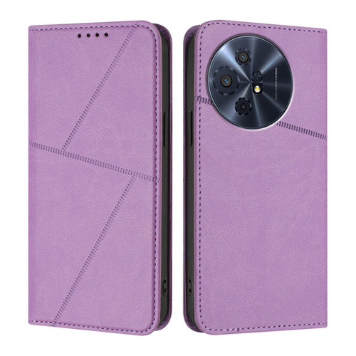 TCL 50 XL 5G Strong Magnetic Frosted Flip Leather Phone Case - Light Purple