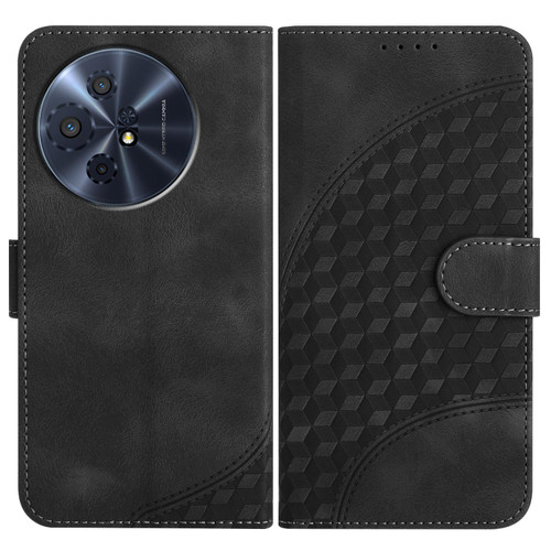 TCL 50 XL 5G Elephant Head Embossed Phone Leather Case with Lanyard - Black