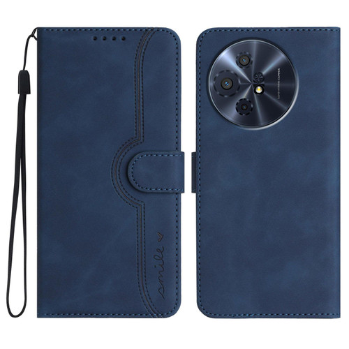 TCL 50 XL 5G Heart Pattern Skin Feel Leather Phone Case - Royal Blue