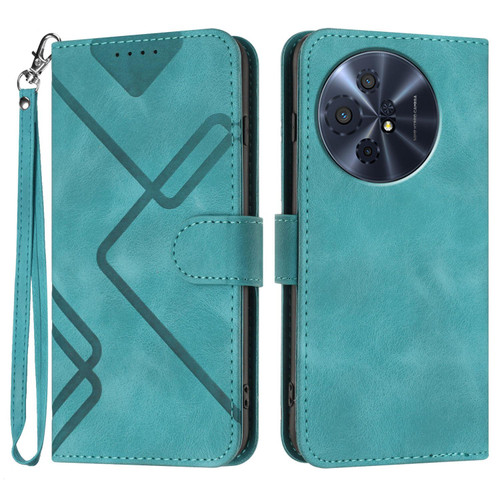 TCL 50 XL 5G Line Pattern Skin Feel Leather Phone Case - Light Blue
