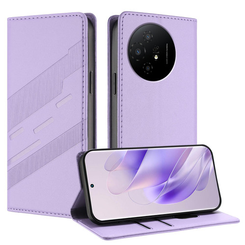 TCL 50 XL 5G Embossed Multi-functional Wallet Retro Leather Phone Case - Light Purple