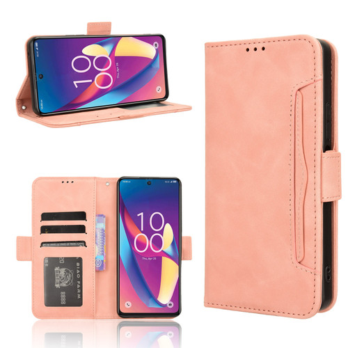 TCL 50 XL 5G Skin Feel Calf Texture Card Slots Leather Phone Case - Pink