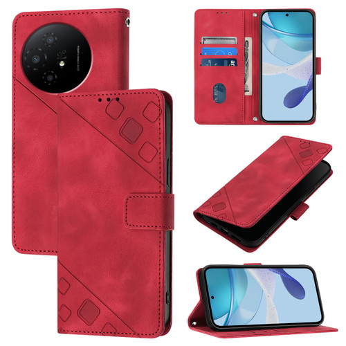 TCL 50 XL 5G Skin Feel Embossed Leather Phone Case - Red