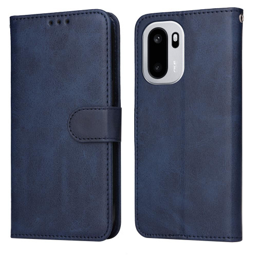 OnePlus 15R Classic Calf Texture Flip Leather Phone Case - Blue