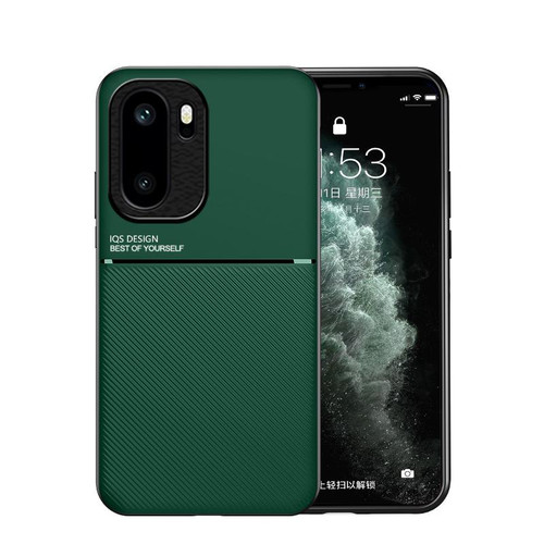 OnePlus 15R Classic Tilt Strip Grain Magnetic PC Hybrid TPU Phone Case - Green