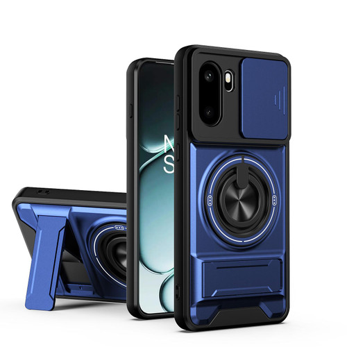OnePlus 15R Lens Sliding Window Multifunctional Magnetic Shockproof Phone Case - Royal Blue