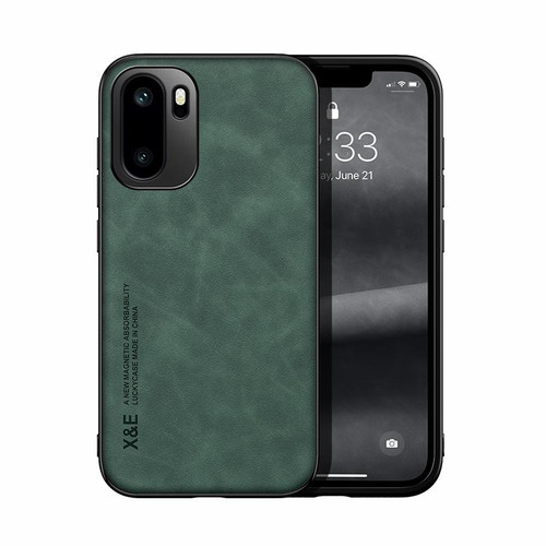 OnePlus 15R Skin Feel Magnetic Leather Back Phone Case - Green