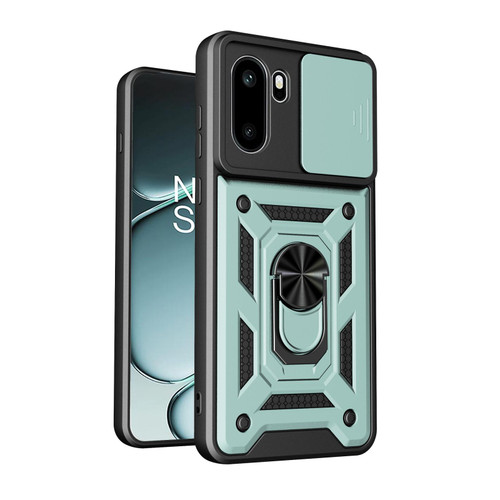 OnePlus 15R Sliding Camera Cover Design TPU+PC Phone Case - Mint Green
