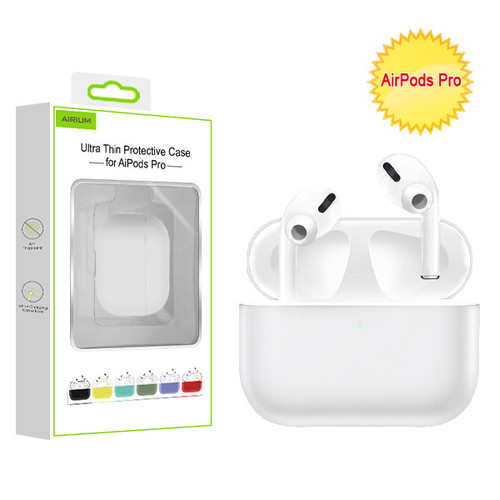 Airium Ultra Thin Protective Case for Apple AirPods Pro with Wireless Charging Case - White