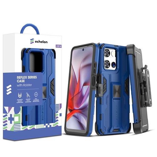 Echelon Reflex Series Case with Holster for Motorola Moto G 5G (2026) / Moto G Play (2026) / Moto G 5G (2025) - Reflex Blue