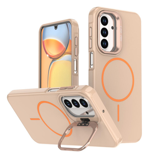 Samsung Galaxy A16 5G / A17 5G Bright Color Imitation Camera Bracket Magsafe Phone Case - Desert Titanium