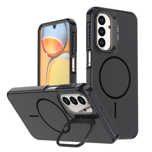 Samsung Galaxy A16 5G / A17 5G Bright Color Imitation Camera Bracket Magsafe Phone Case - Midnight Black