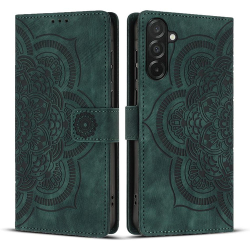 Samsung Galaxy A17 5G / A26 5G Mandala Embossed Retro Frosted Leather Phone Case - Green