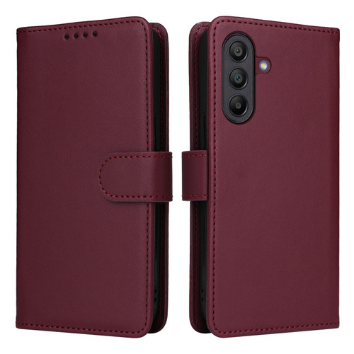 Samsung Galaxy A17 5G BETOPNICE BN-005 2 in 1 Detachable Imitate Genuine Leather Phone Case - Wine Red