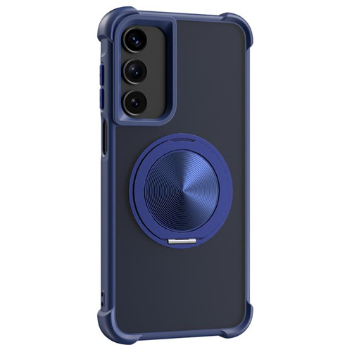 Samsung Galaxy A17 5G CD Texture 360 Degree Rotating Holder MagSafe Phone Case - Blue