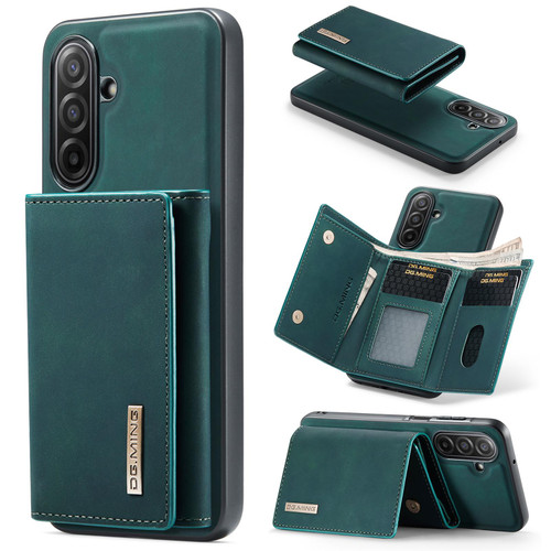 Samsung Galaxy A17 5G DG.MING M1 Series 3-Fold Multi Card Wallet + Magnetic Phone Case - Green