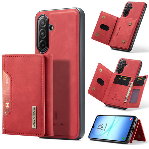 Samsung Galaxy A17 5G DG.MING M2 Series 3-Fold Multi Card Bag + Magnetic Phone Case - Red