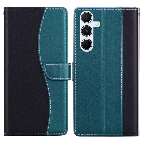 Samsung Galaxy A17 5G Embossed Two-Color Leather Phone Case - Black Green