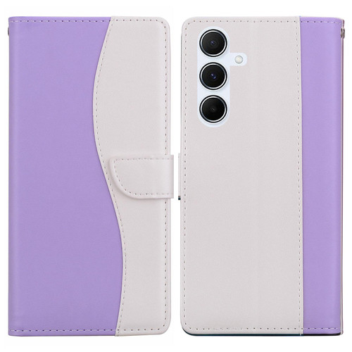 Samsung Galaxy A17 5G Embossed Two-Color Leather Phone Case - Purple White