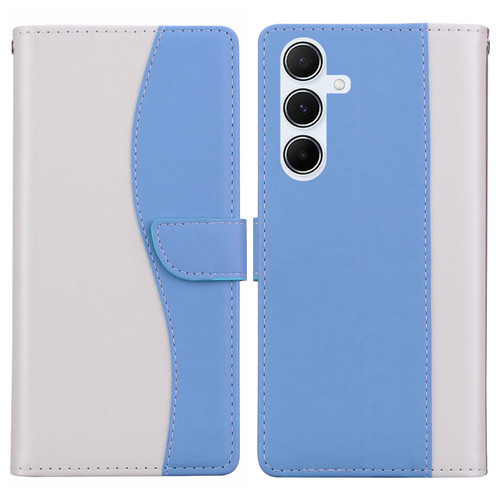 Samsung Galaxy A17 5G Embossed Two-Color Leather Phone Case - White Blue