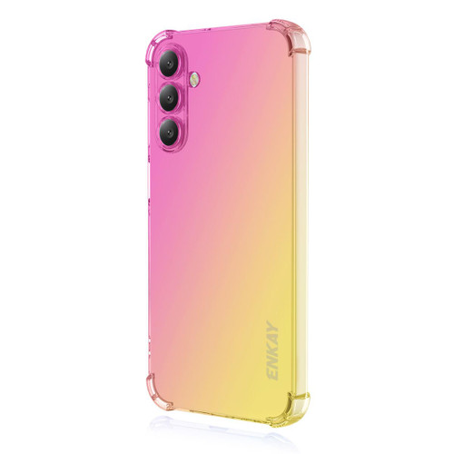 Samsung Galaxy A17 5G ENKAY Hat-Prince Gradient Airbag TPU Phone Case - Pink Gold