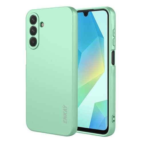 Samsung Galaxy A17 5G ENKAY Liquid Silicone Soft Shockproof Phone Case - Light Green