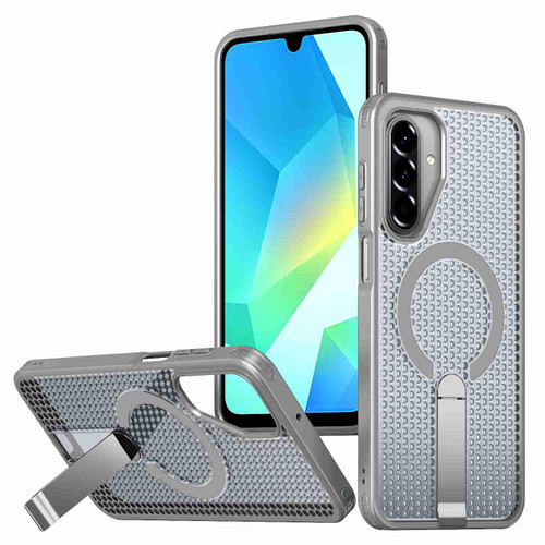 Samsung Galaxy A17 5G Honeycomb Cooling MagSafe Holder Phone Case - Titanium Grey