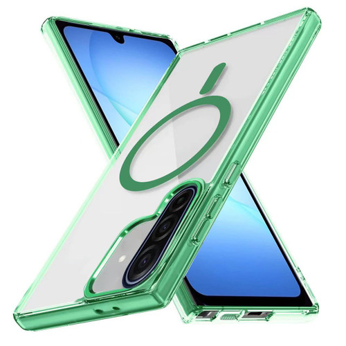 Samsung Galaxy A17 5G Ice Color Magnetic Series TPU Hybrid Acrylic Magsafe Phone Case - Green
